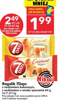 Rogalik z nadzieniem kakaowym promocja w LEWIATAN