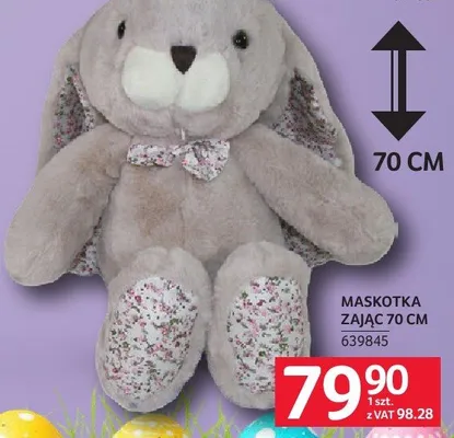 Maskotka zając 70 cm promocja w Selgros