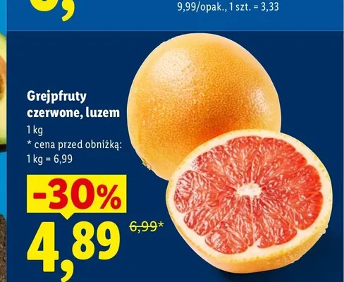 Grejpfruty czerwone luzem promocja w Lidl