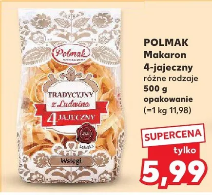 Makaron 4-jajeczny różne rodzaje  promocja w Kaufland