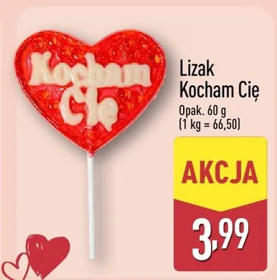 Lizak kocham cię promocja w Aldi