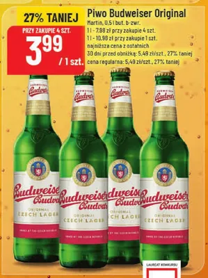 Piwo Budweiser Original promocja w POLOmarket