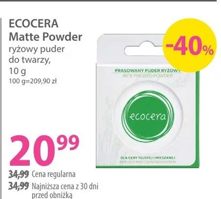 Matte Powder ryżowy puder do twarzy promocja w Hebe
