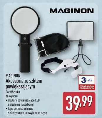 Akcesoria ze szkłem powiększającym promocja w Aldi