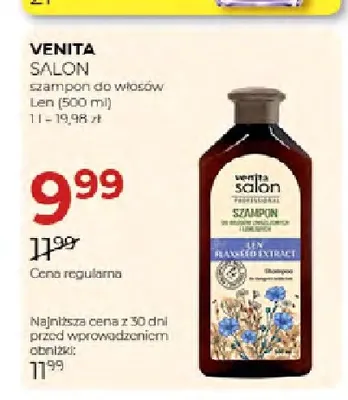 Szampon do włosów Len Salon Venita promocja w Drogerie Jawa