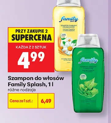 Szampon do włosów Family Splash promocja w Biedronka