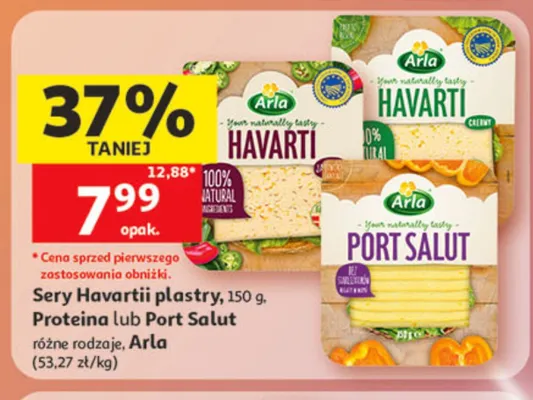 Sery Havartii plastry, Proteina lub Port Salut Arla promocja w Auchan