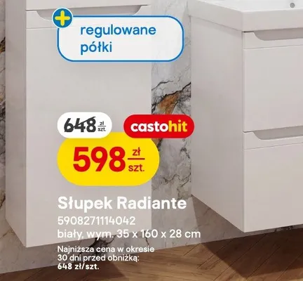 Słupek Radiante promocja w Castorama