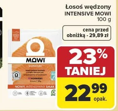 Łosoś wędzony intensive promocja w Carrefour