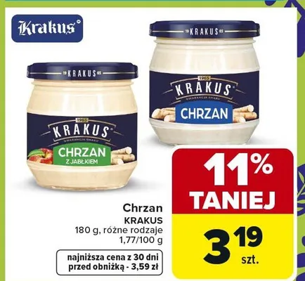 Chrzan różne rodzaje promocja w Carrefour