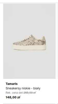 Sneakersy niskie Tamaris biały promocja w Lounge by Zalando