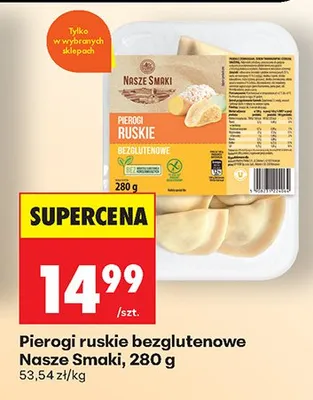 Pierogi ruskie bezglutenowe promocja w Biedronka