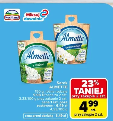 Serek Almette promocja w Carrefour Market