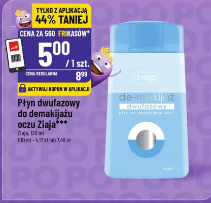 Płyn dwufazowy do demakijażu oczu Ziaja promocja w POLOmarket