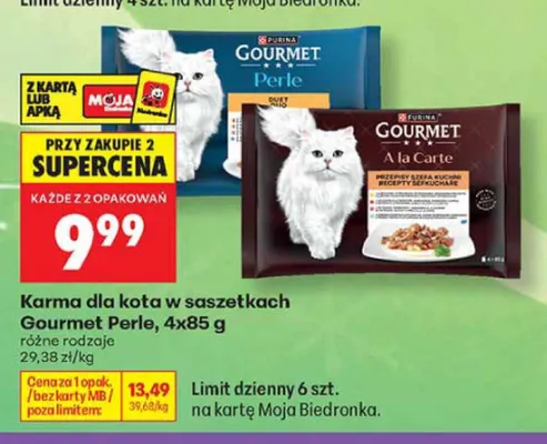 Karma dla kota Gourmet Perle 4-pak promocja w Biedronka