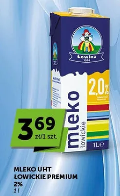Mleko UHT Łowickie Premium 2% promocja w ABC