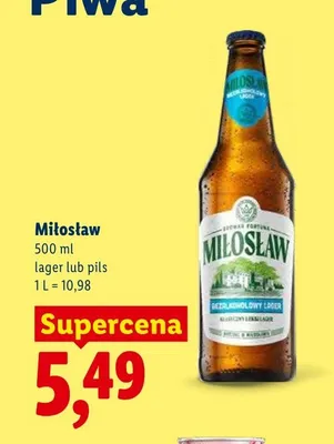 Piwo Miłosław pils promocja w Lidl