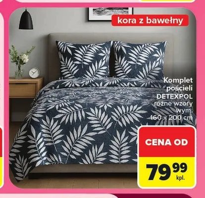 Komplet pościeli kora z bawełny Detexpol promocja w Carrefour