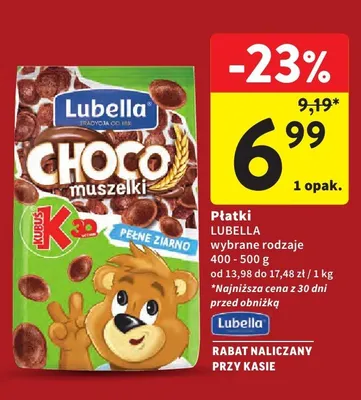 Płatki Lubella Choco Muszelki wybrane rodzaje promocja w Intermarche