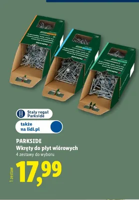 Wkręty do płyt wiórowych Parkside promocja w Lidl