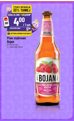 Piwo malinowe Bojan promocja w POLOmarket