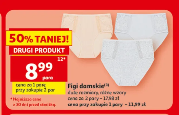 Figi damskie Inextenso promocja w Auchan