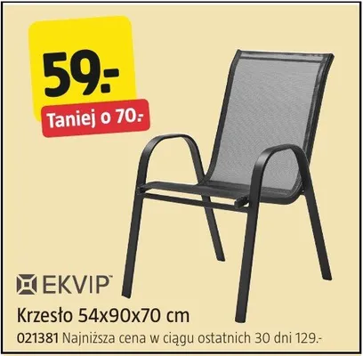 Krzesło ogrodowe Ekvip 54x90x70cm promocja w Jula