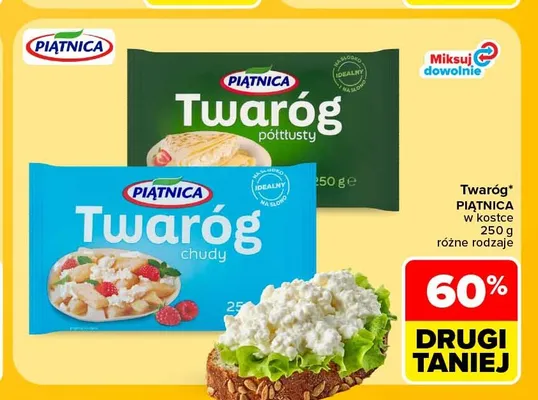 Twaróg półtłusty Piątnica promocja w Carrefour Market