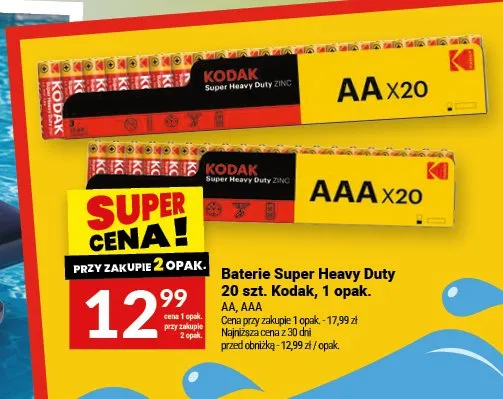 Baterie Super Heavy Duty AA Kodak promocja w Twój Market
