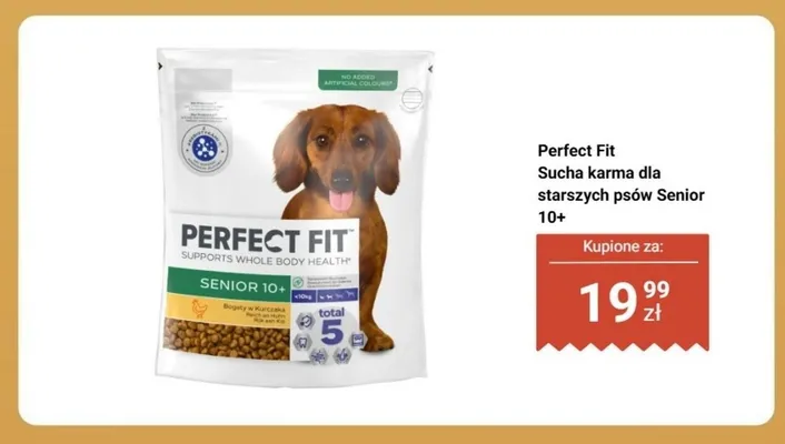 Sucha karma dla starszych psów Perfect Fit Senior 10+ promocja w Biedronka