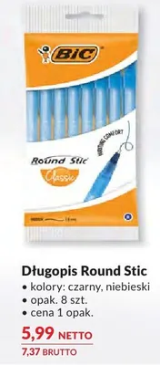 Długopis BIC Round Stic czarny promocja w Makro