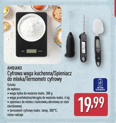 Cyfrowa waga kuchenna łyżka Ambiano promocja w Aldi