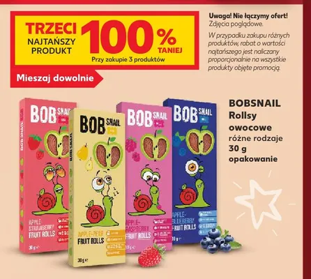 Rollsy owocowe Bob Snail promocja w Kaufland