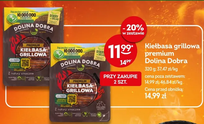 Kiełbasa grillowa premium Dolina Dobra promocja w Żabka