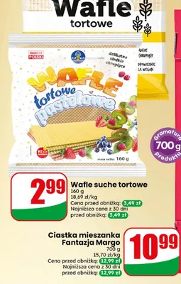 Wafle suche tortowe EuroWafel promocja w Dino