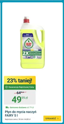 Płyn do mycia naczyń Fairy promocja w ERLI