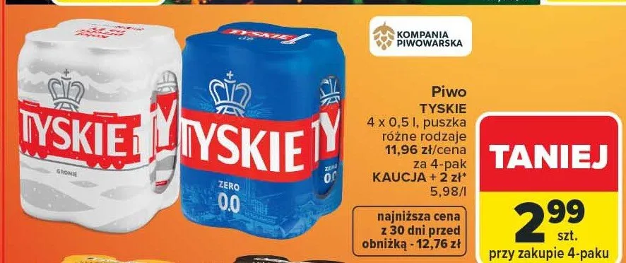 Piwo różne rodzaje promocja w Carrefour Market