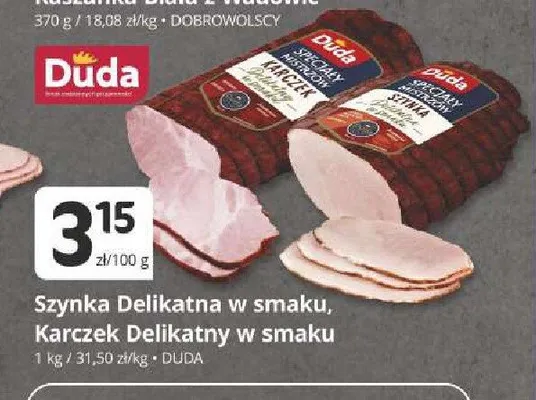 Szynka Delikatna w smaku Duda promocja w Marketvita