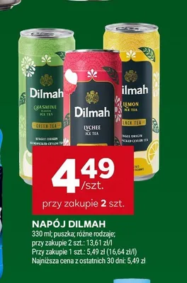 Napój Dilmah Lychee Ice Tea promocja w Stokrotka