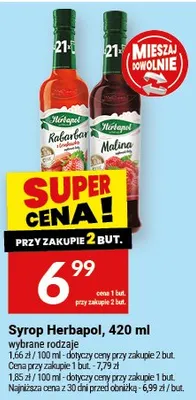 Syrop Herbapol rabarbar z truskawką promocja w Twój Market