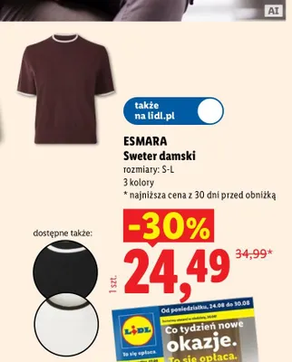 Sweter damski Esmara promocja w Lidl