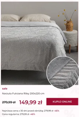 Narzuta futrzana Riley Home&You 200x220 cm promocja w home&you