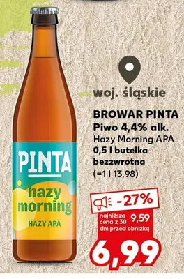 Piwo Browar Pinta Hazy Morning APA promocja w Kaufland