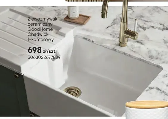 Zlewozmywak ceramiczny GoodHome Chadwick 1-komorowy promocja w Castorama