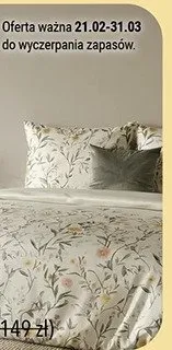 Pościel satynowa Home Satin brązowe kwiatki, zielona 220x200 cm promocja w Biedronka