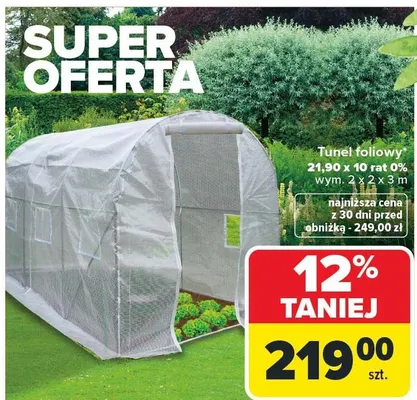 Tunel foliowy promocja w Carrefour
