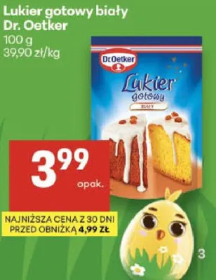 Lukier gotowy biały Dr. Oetker promocja w Delikatesy Centrum