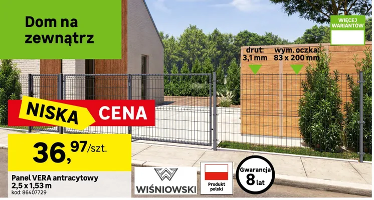 Panel VERA antracytowy 2,5x1,53m promocja w Leroy Merlin
