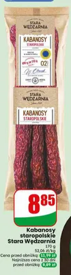 Kabanosy staropolskie Stara Wędzarnia promocja w Dino