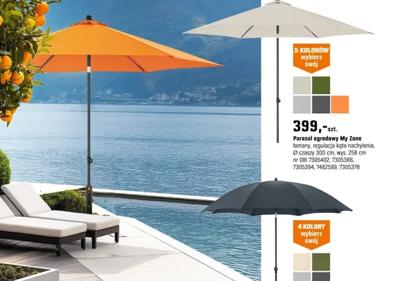 Parasol ogrodowy My Zone promocja w OBI